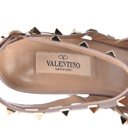 Valentino Garavani Patent Rockstud Ankle Strap Pumps 42 Poudre 9 of 12