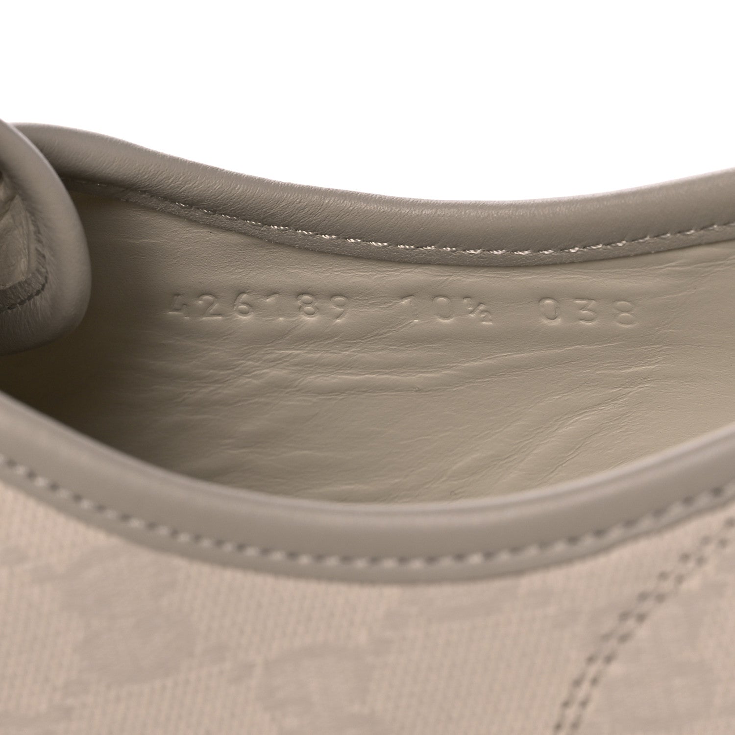 Gucci Washed Cotton GG Monogram Calfskin Mens Low Top Sneakers 10.5 White Mystic White 8 of 9