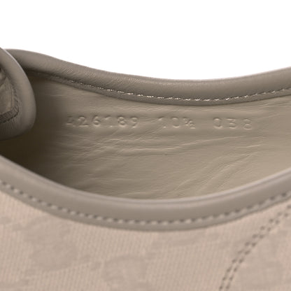 Gucci Washed Cotton GG Monogram Calfskin Mens Low Top Sneakers 10.5 White Mystic White 8 of 9