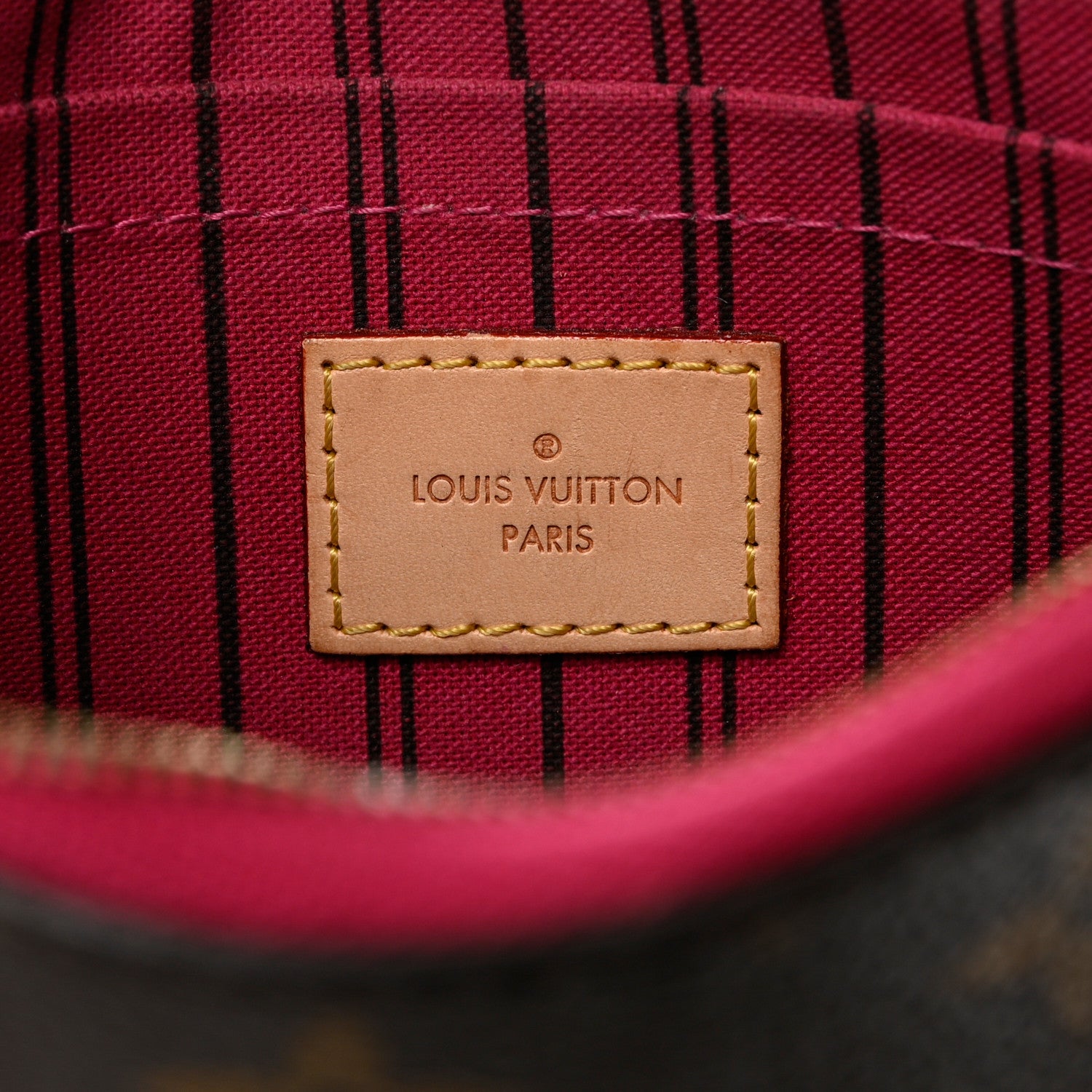 Louis Vuitton Monogram Neverfull MM GM Pochette Fuchsia 5 of 8