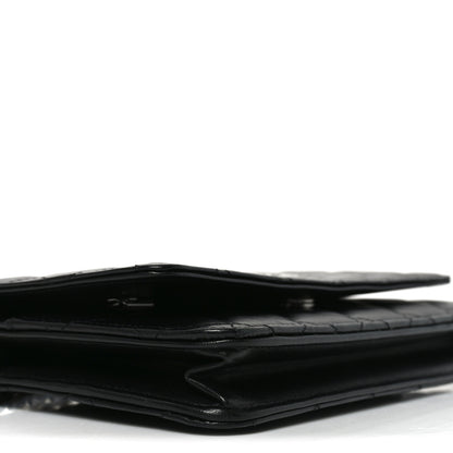Chanel Lambskin Quilted Wallet On Chain WOC Black 10 of 11