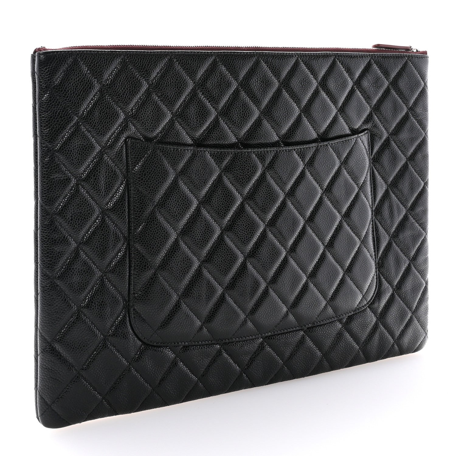 Chanel Caviar Quilted XL Cosmetic Case Black 3 of 7