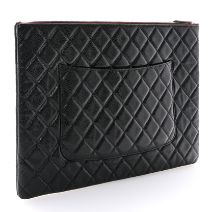 Chanel Caviar Quilted XL Cosmetic Case Black 3 of 7