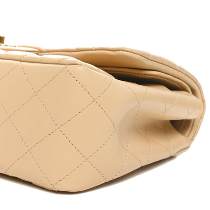 Chanel Lambskin Quilted Jumbo Double Flap Beige 10 of 10