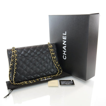 Chanel Caviar Quilted Jumbo Double Flap Black 3 of 7