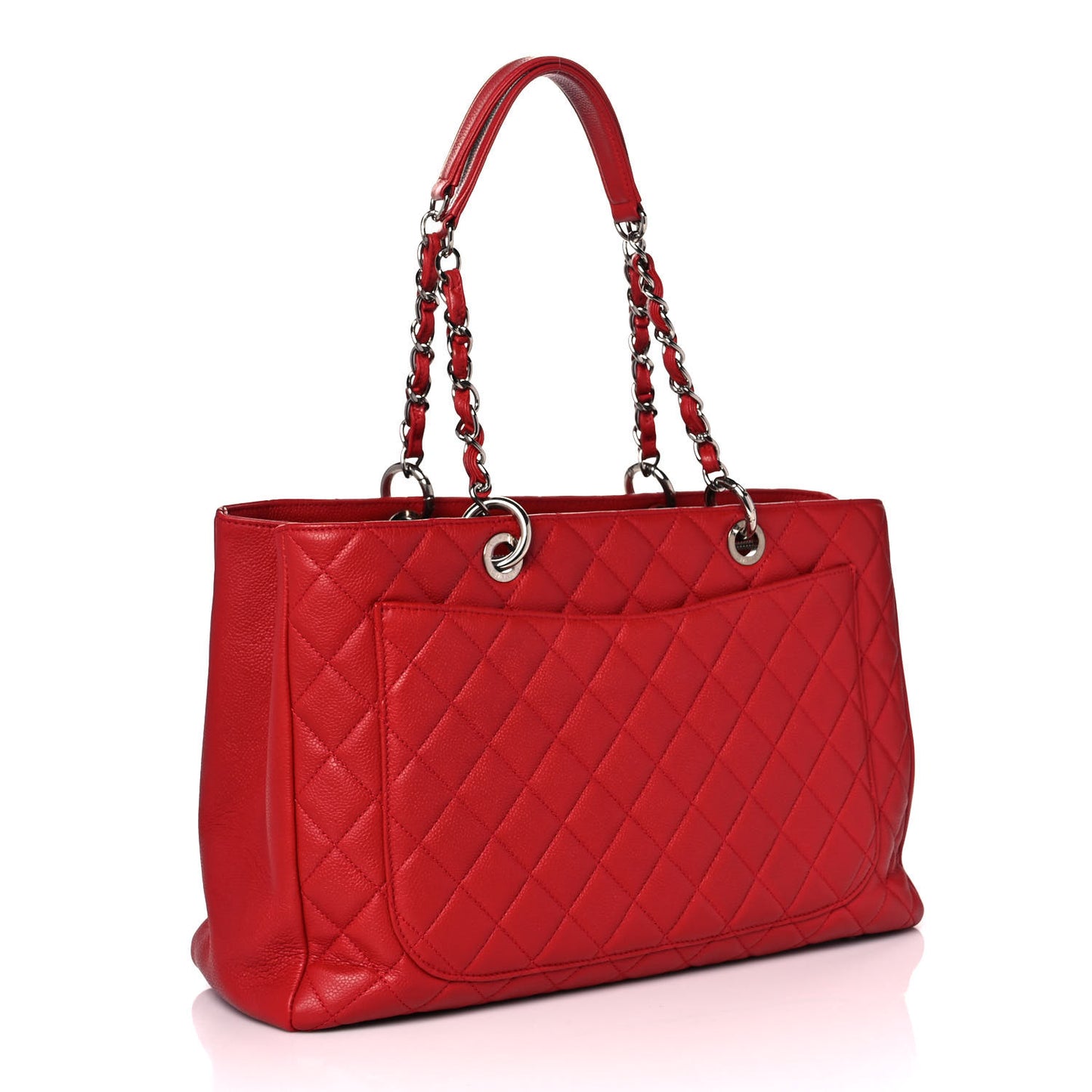 Caviar Quilted XL Grand Shopping Tote GST Red