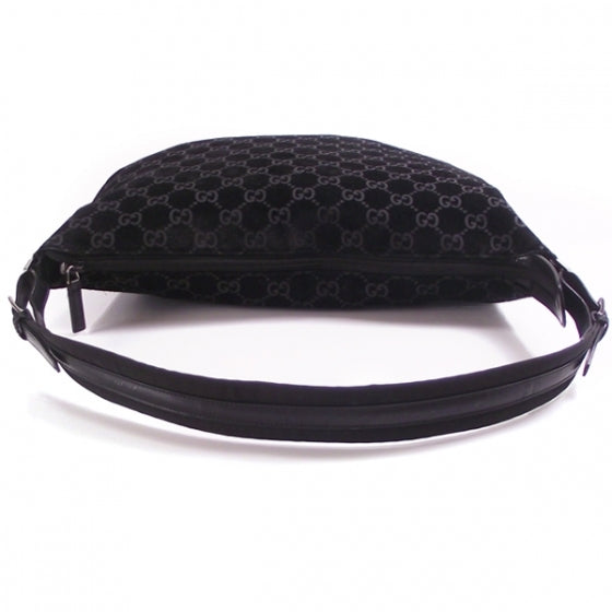 Suede Monogram Hobo