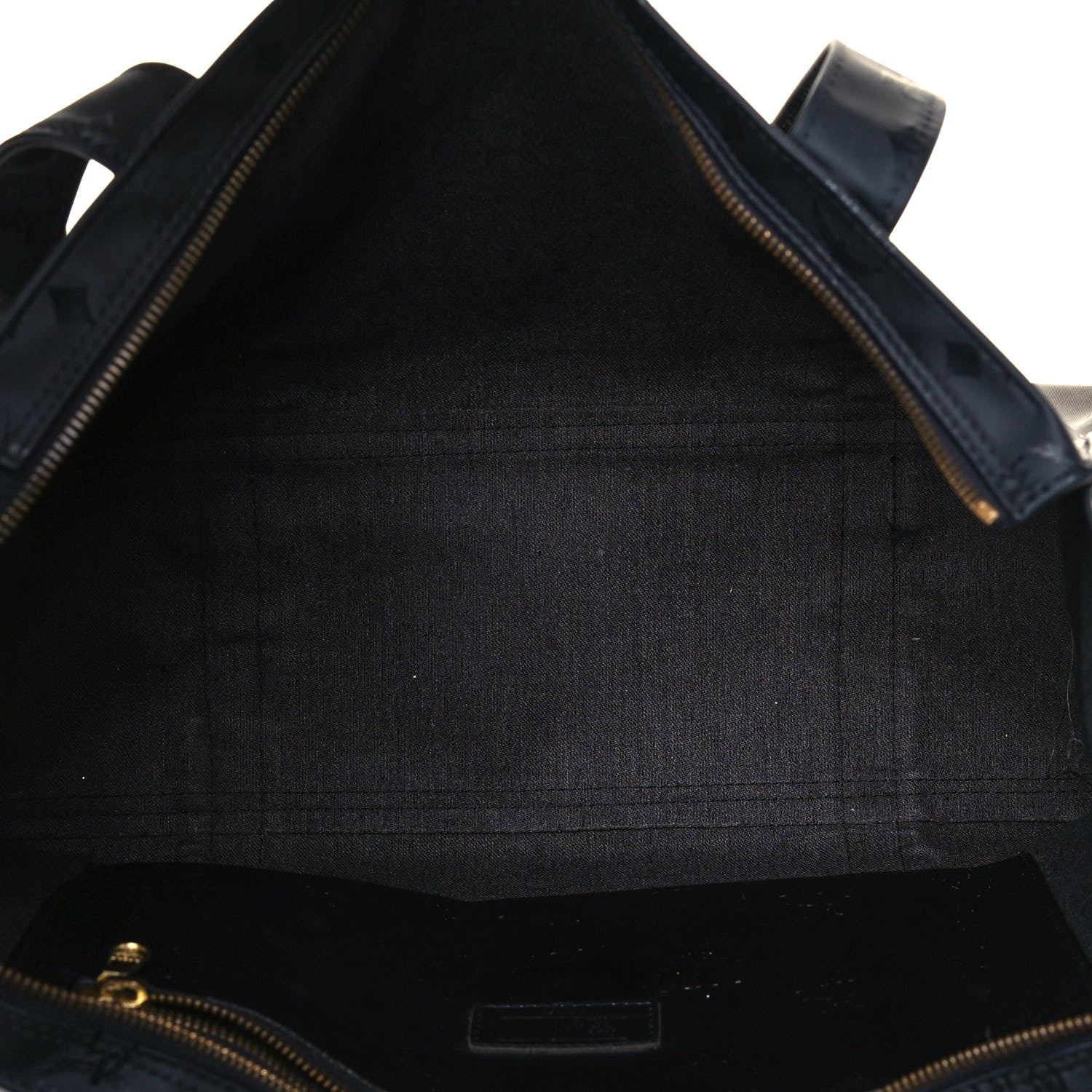 MCM Monogram Coated Canvas Tote Bag Black 5 of 15