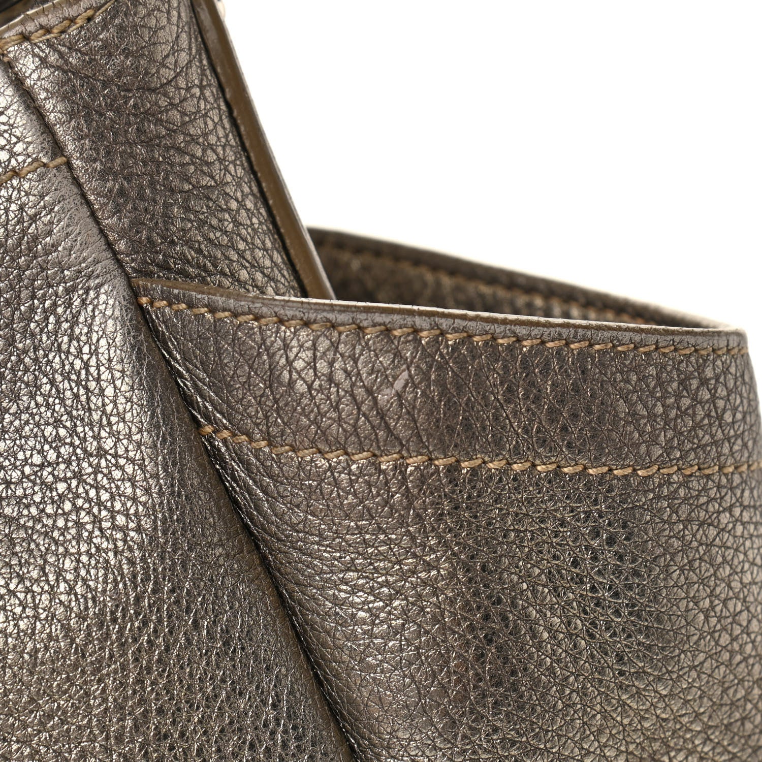 Prada Metallic Vitello Daino Side Pocket Hobo Bronze 11 of 11