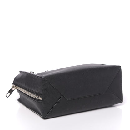 Balenciaga Grained Calfskin Plate Hardware Papier A6 Zip Around Tote Black 4 of 12