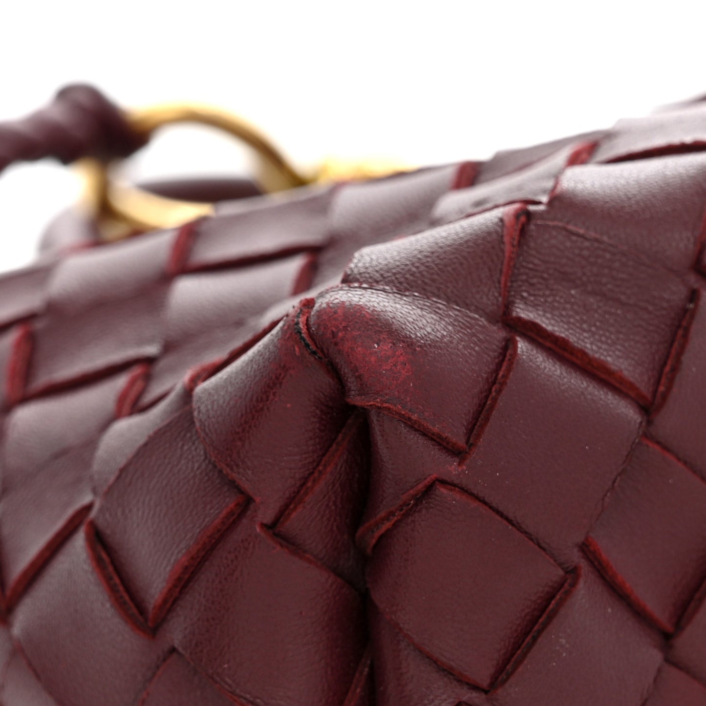 Nappa Intrecciato Small Andiamo Shoulder Bag Barolo