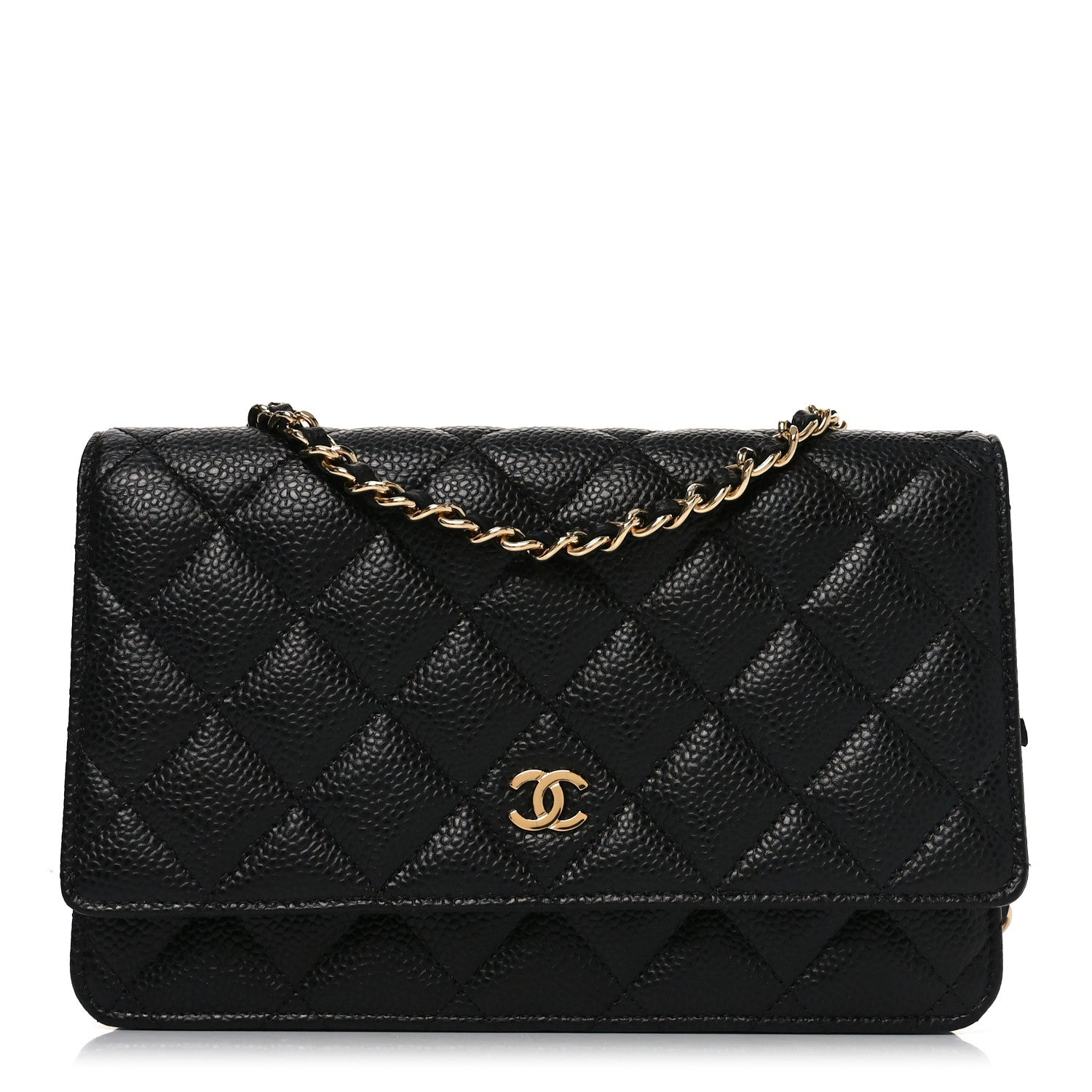 Chanel Caviar Quilted Wallet on Chain WOC Black 1 of 12