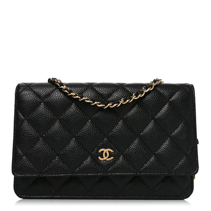 Chanel Caviar Quilted Wallet on Chain WOC Black 1 of 12