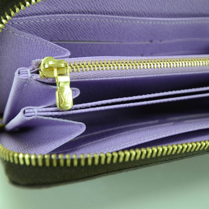 Louis Vuitton Damier Ebene Illustre Zippy Wallet Violet 9 of 11