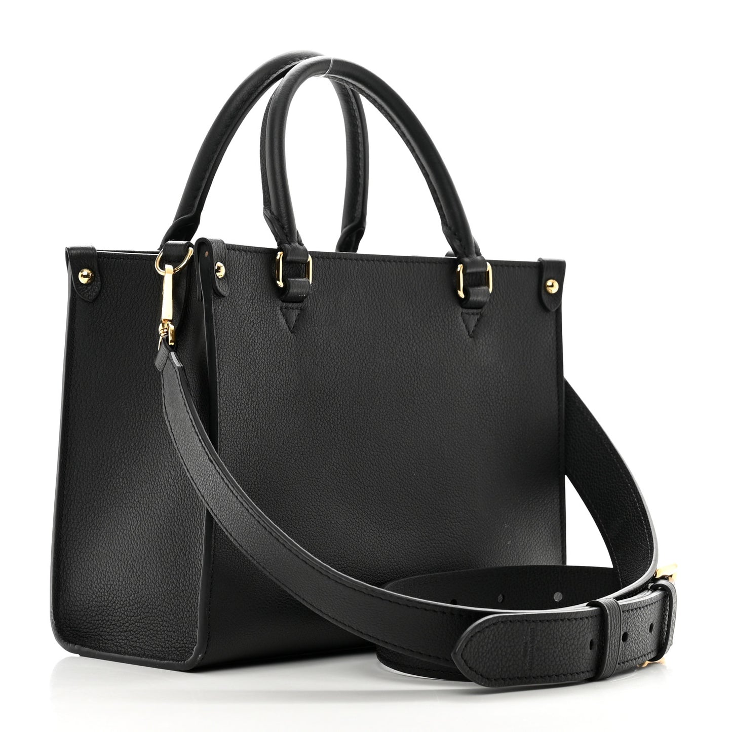 Calfskin Lock & Go Tote Black