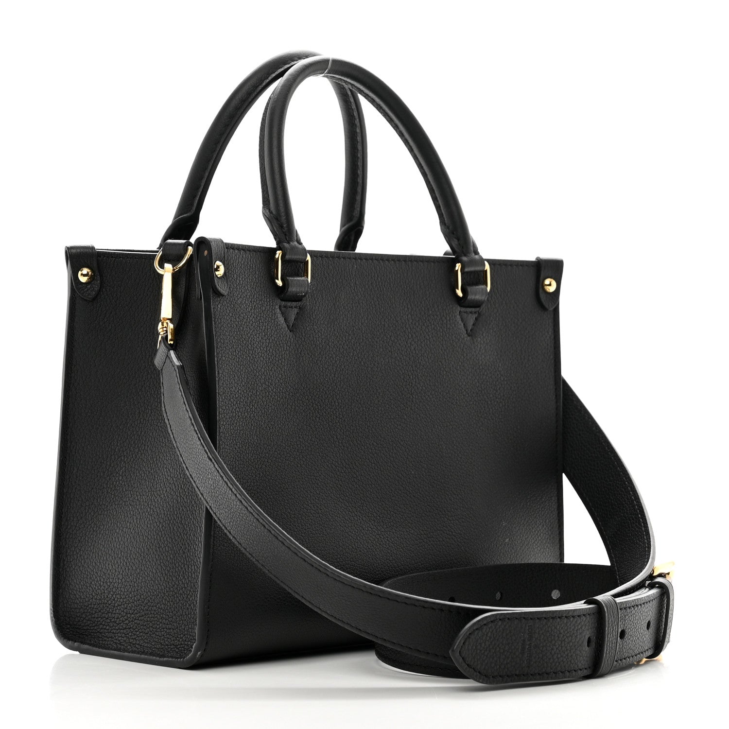 Louis Vuitton Calfskin Lock & Go Tote Black 3 of 12