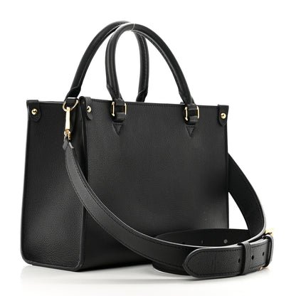 Louis Vuitton Calfskin Lock & Go Tote Black 3 of 12