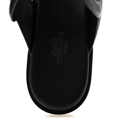 Hermes Nappa Lagune Sandals 39 Black 7 of 10