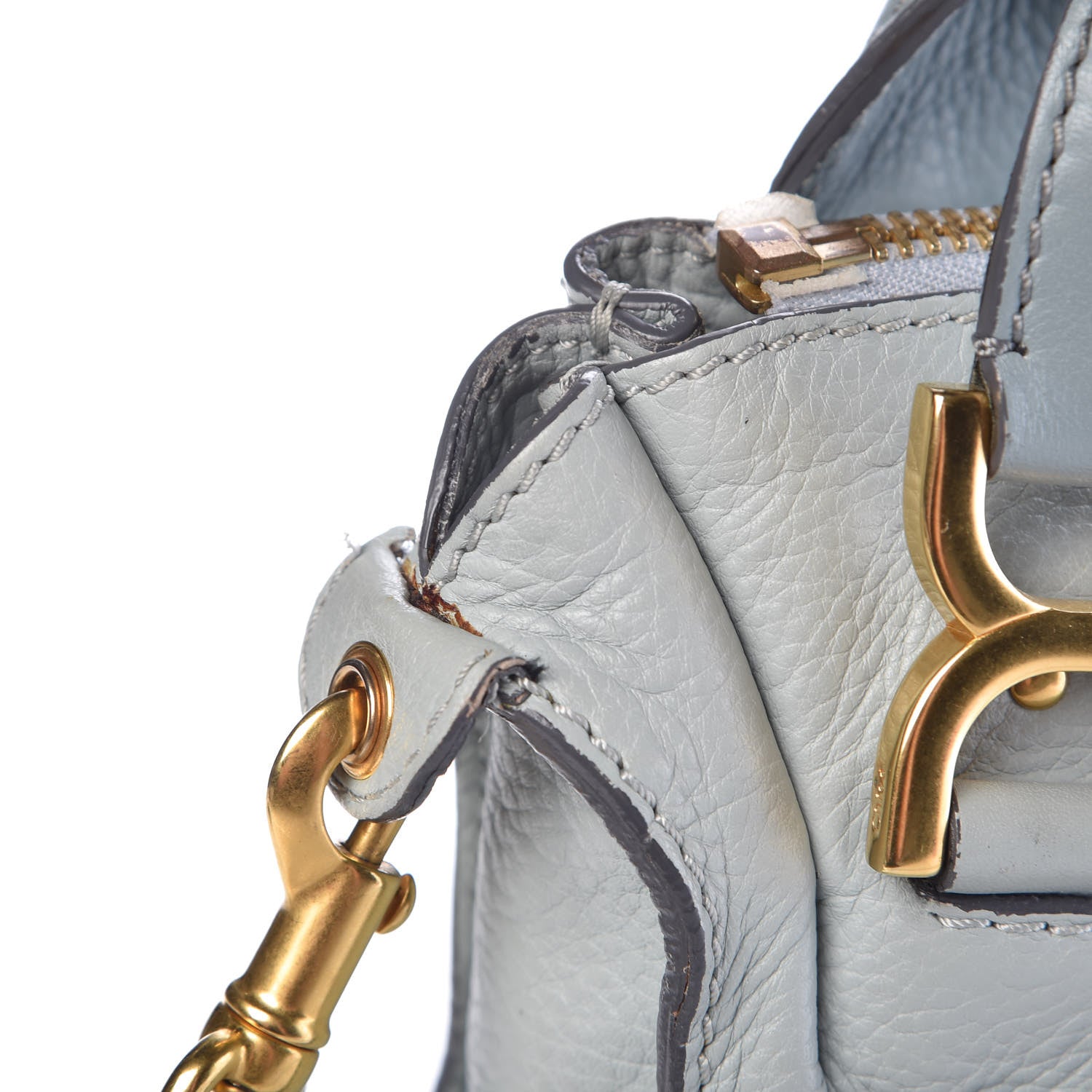Chloe Calfskin Medium Marcie Satchel Cloudy Blue 12 of 13