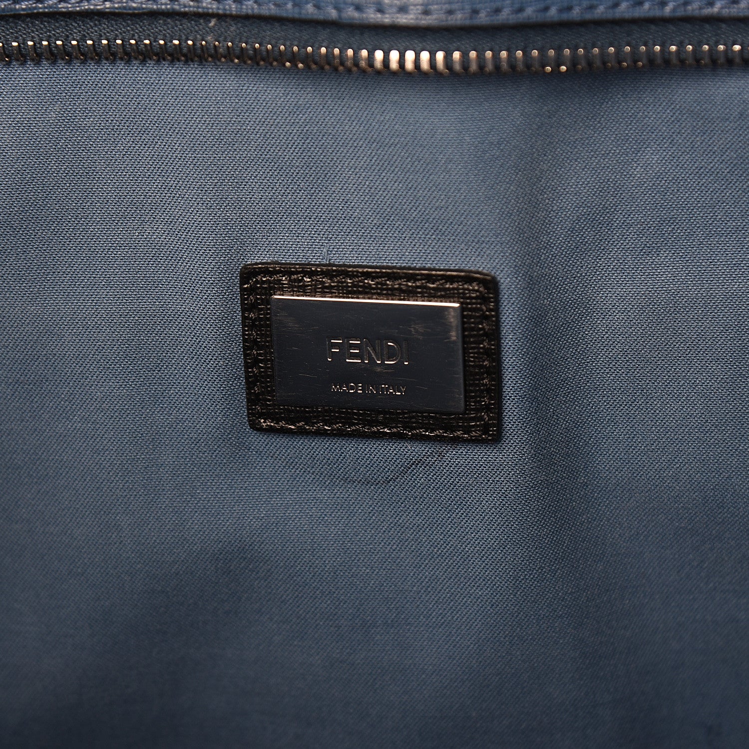 Fendi Vitello Elite Cuoio Monster Buggies Medium Roll Tote Black Multicolor Blue Cobalto 5 of 13