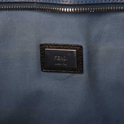 Fendi Vitello Elite Cuoio Monster Buggies Medium Roll Tote Black Multicolor Blue Cobalto 5 of 13