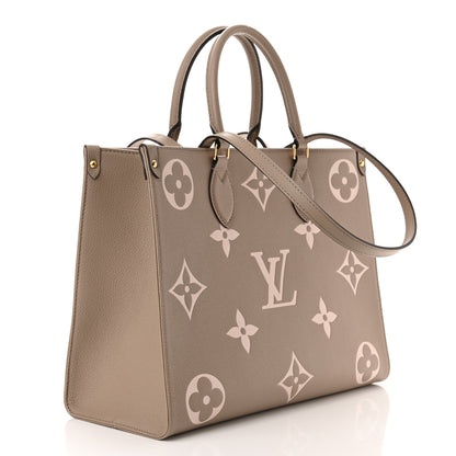 Louis Vuitton Empreinte Monogram Giant Onthego MM Tourterelle Creme 3 of 9
