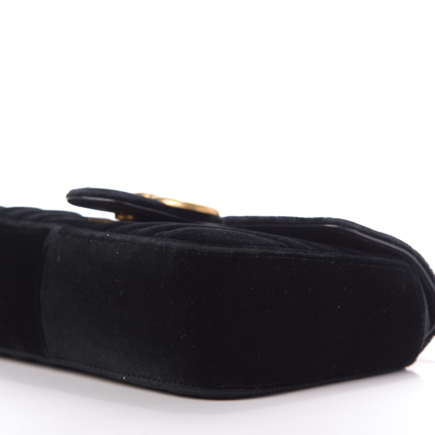 Gucci Velvet Matelasse Mini GG Marmont Shoulder Bag Black 8 of 11