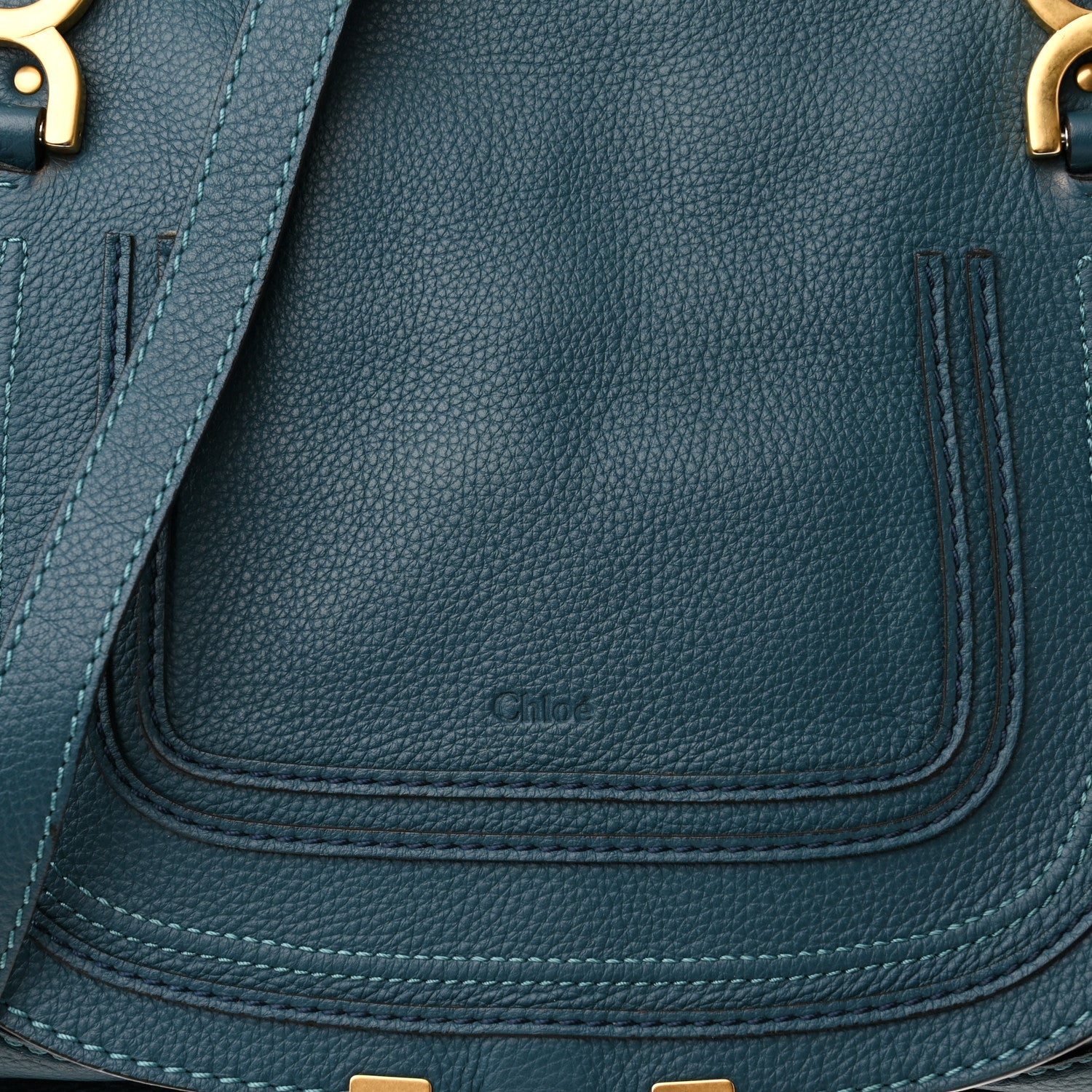 Chloe Calfskin Medium Marcie Satchel Navy 7 of 9