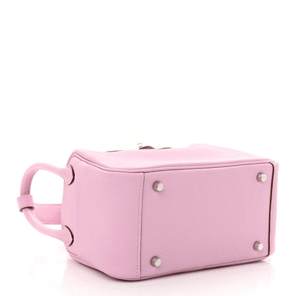 Hermes Taurillon Clemence Mini Lindy 20 Mauve Sylvestre 4 of 11