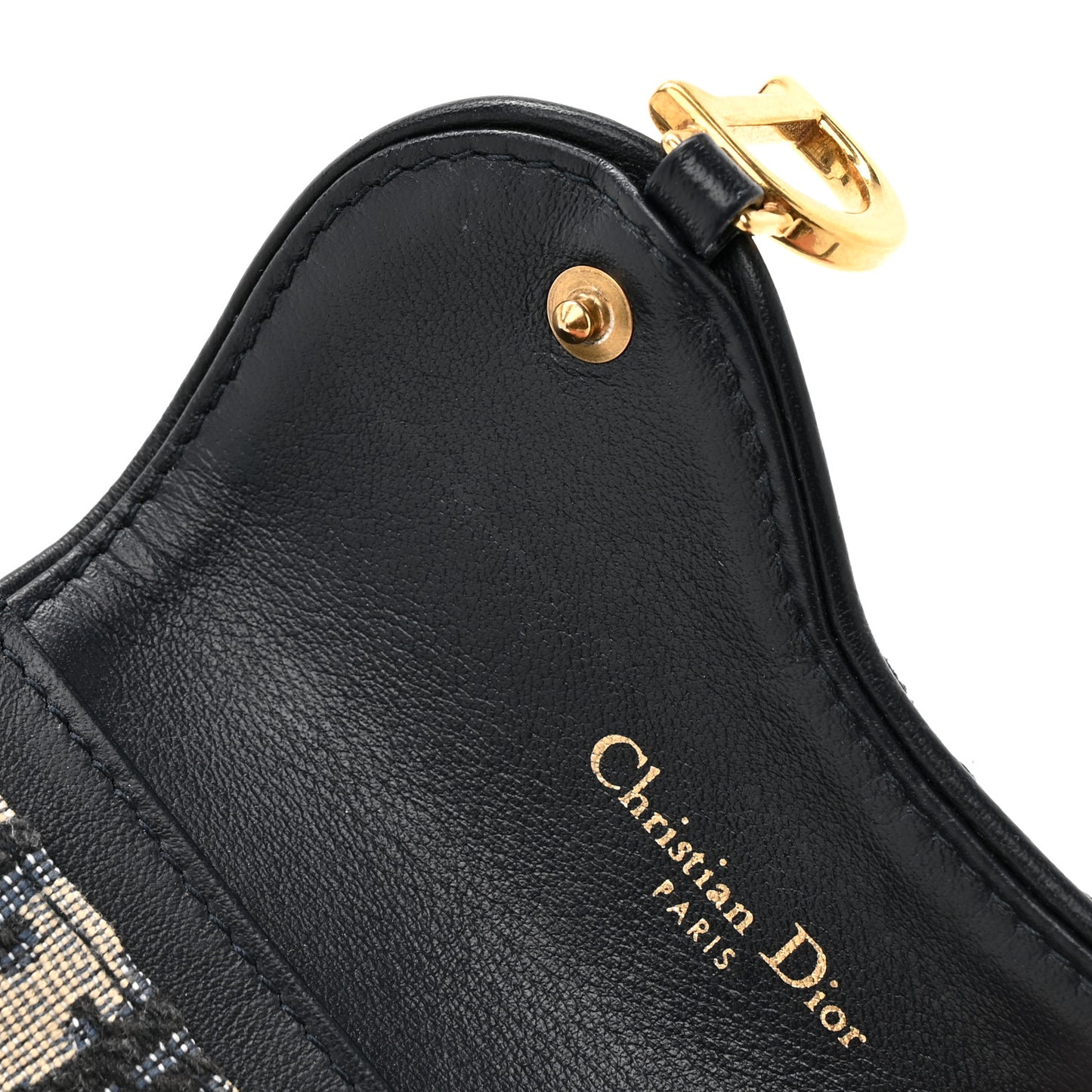 Oblique Saddle Card Holder Blue