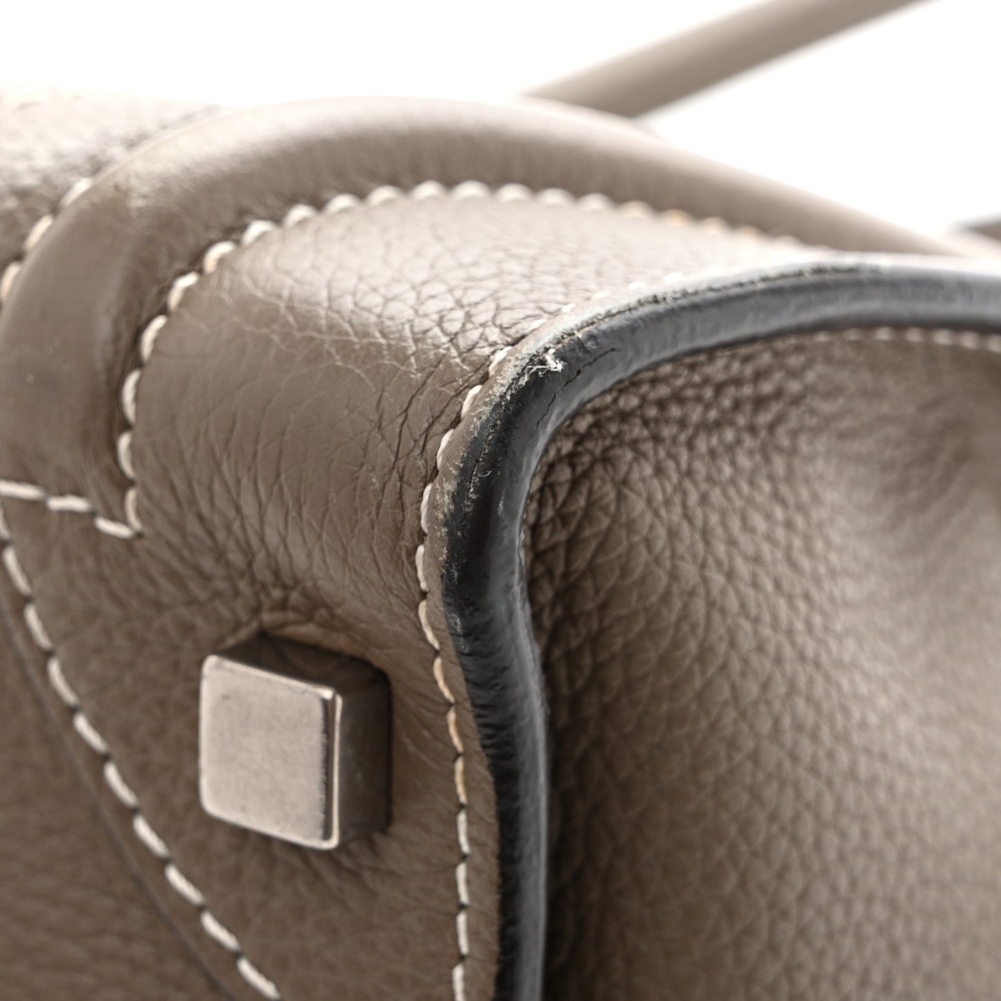 Drummed Calfskin Micro Luggage Souris Souris