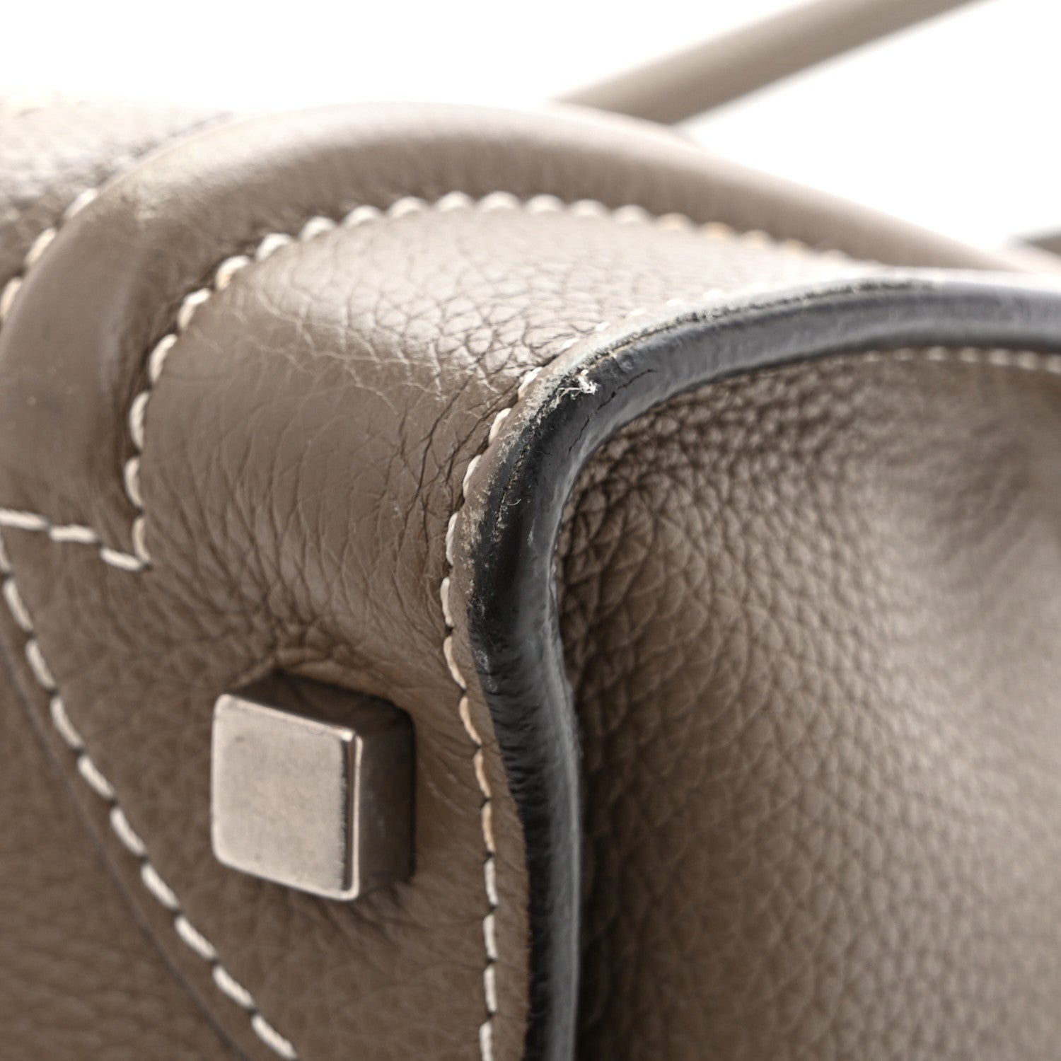 Celine Drummed Calfskin Micro Luggage Souris Souris 11 of 11