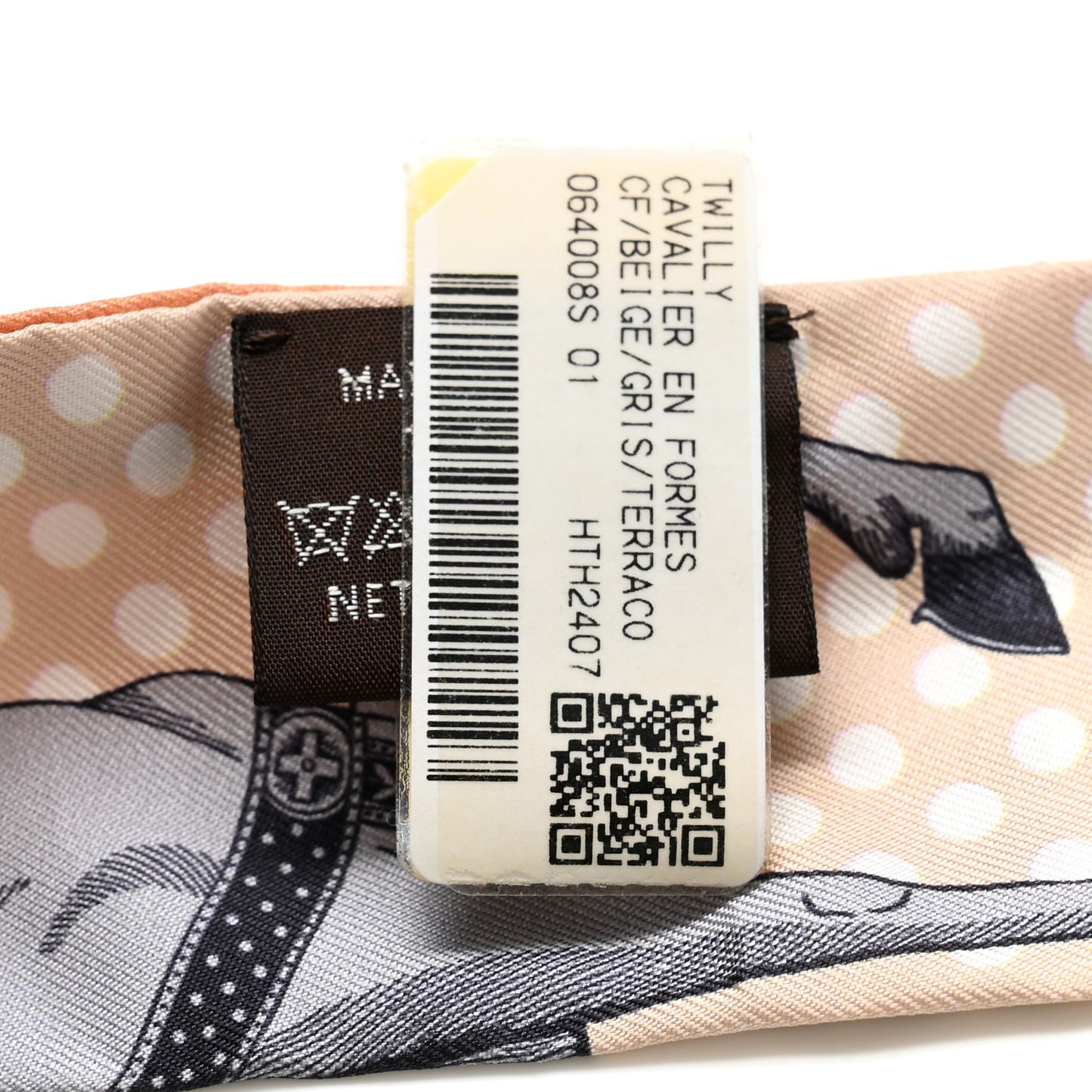 Silk Cavalier En Formes Twilly Beige Gris Terraco