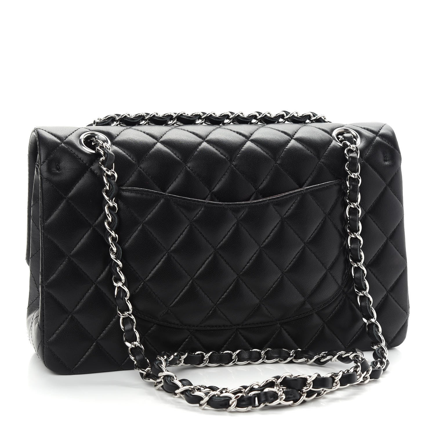 Chanel Lambskin Quilted Medium Double Flap Black 3 of 9