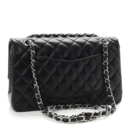 Chanel Lambskin Quilted Medium Double Flap Black 3 of 9