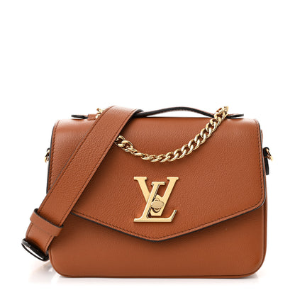 Louis Vuitton Grained Calfskin Lockme Oxford Cognac 1 of 11