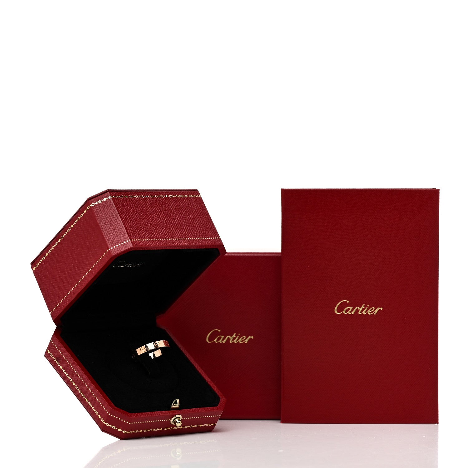 Cartier 18K Pink Gold 3.5mm LOVE Wedding Band Ring 56 7.75 5 of 5