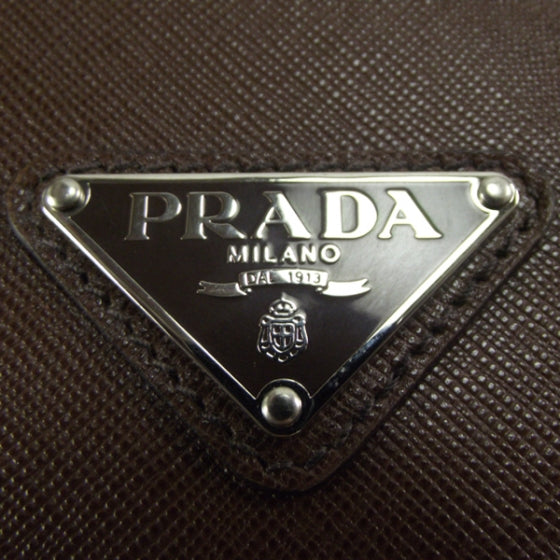 Prada Saffiano Rolling Suitcase Brown 7 of 11