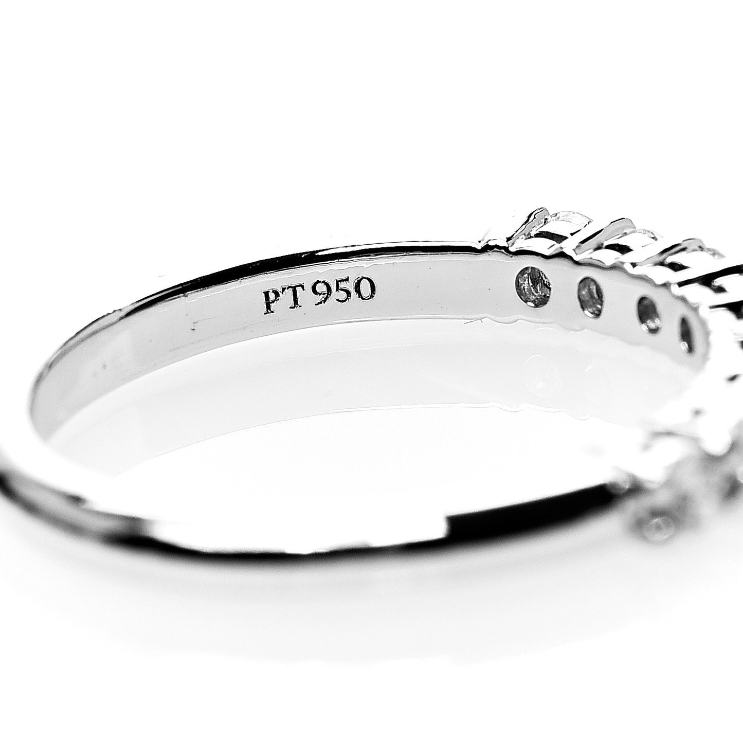 Platinum Diamond 2.2mm Embrace Half Circle Band Ring 47 4.25
