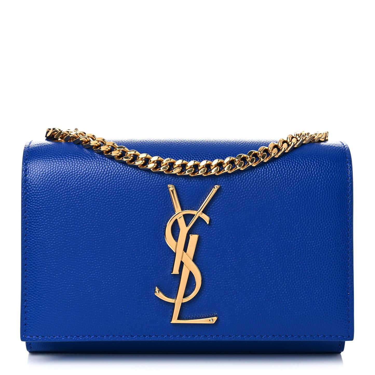 Grain De Poudre Small Classic Monogram Kate Satchel Electric Blue