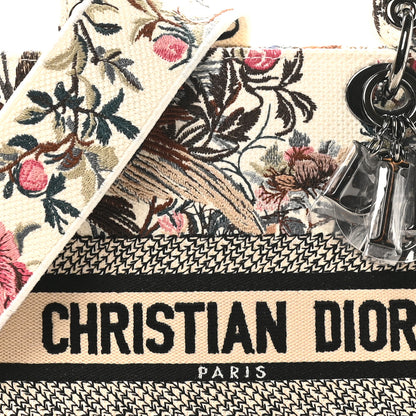 Christian Dior Canvas Embroidered Jardin D'Hive Medium Lady D-Lite Ecru Multicolor 8 of 10