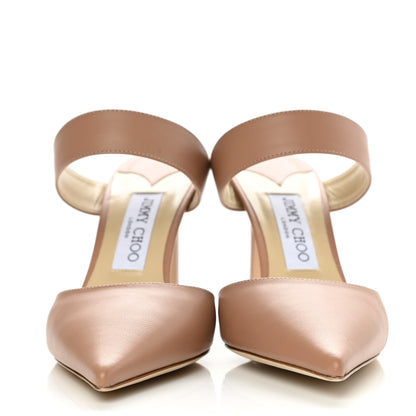 Jimmy Choo Calfskin Cheri Ankle Strap 85 Pumps 39 Powder Pink 2 of 8
