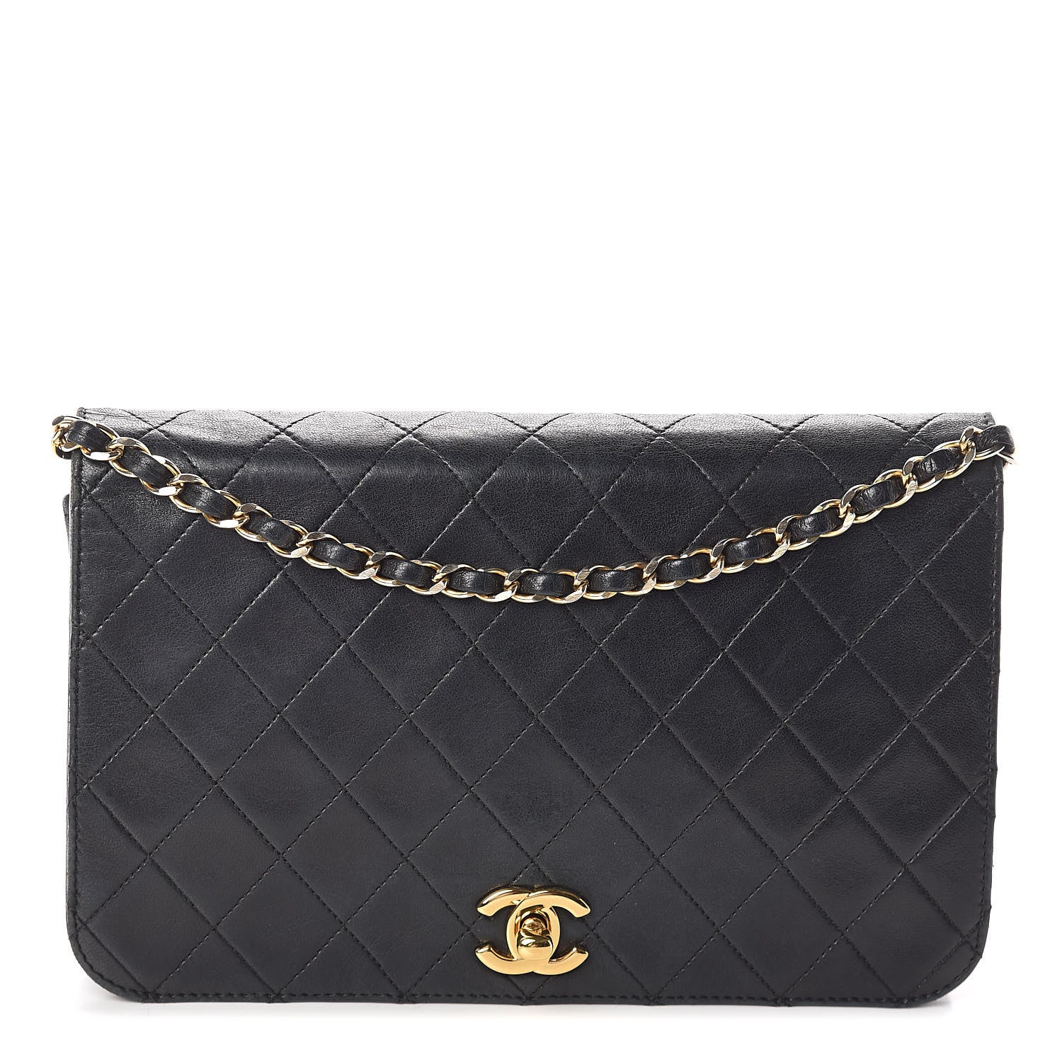 Chanel Lambskin Quilted Small Single Flap Black 1 of 11