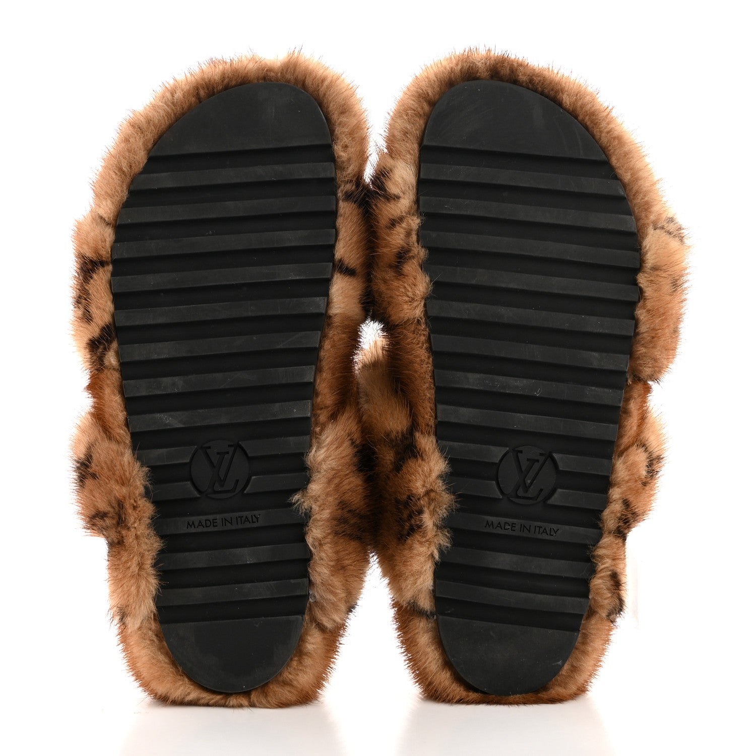 Louis Vuitton Mink Fur Bom Dia Slippers 36.5 Cognac 5 of 8