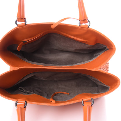 Bottega Veneta Nappa Intrecciato Milano Tote Orange 5 of 14