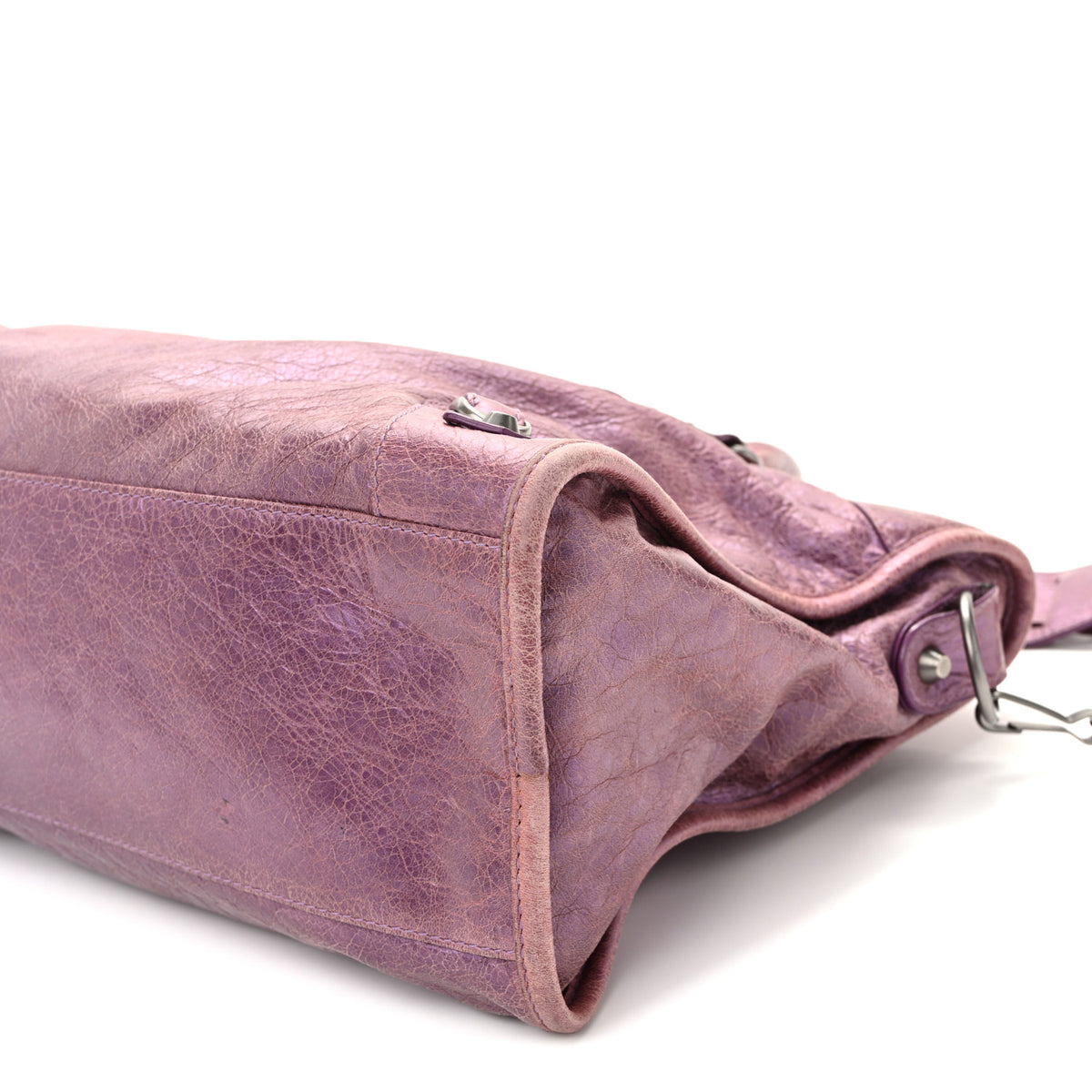 Agneau Classic Hardware City Metallic Purple