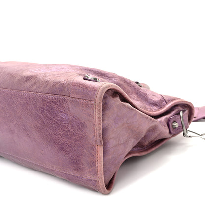Balenciaga Agneau Classic Hardware City Metallic Purple 5 of 13