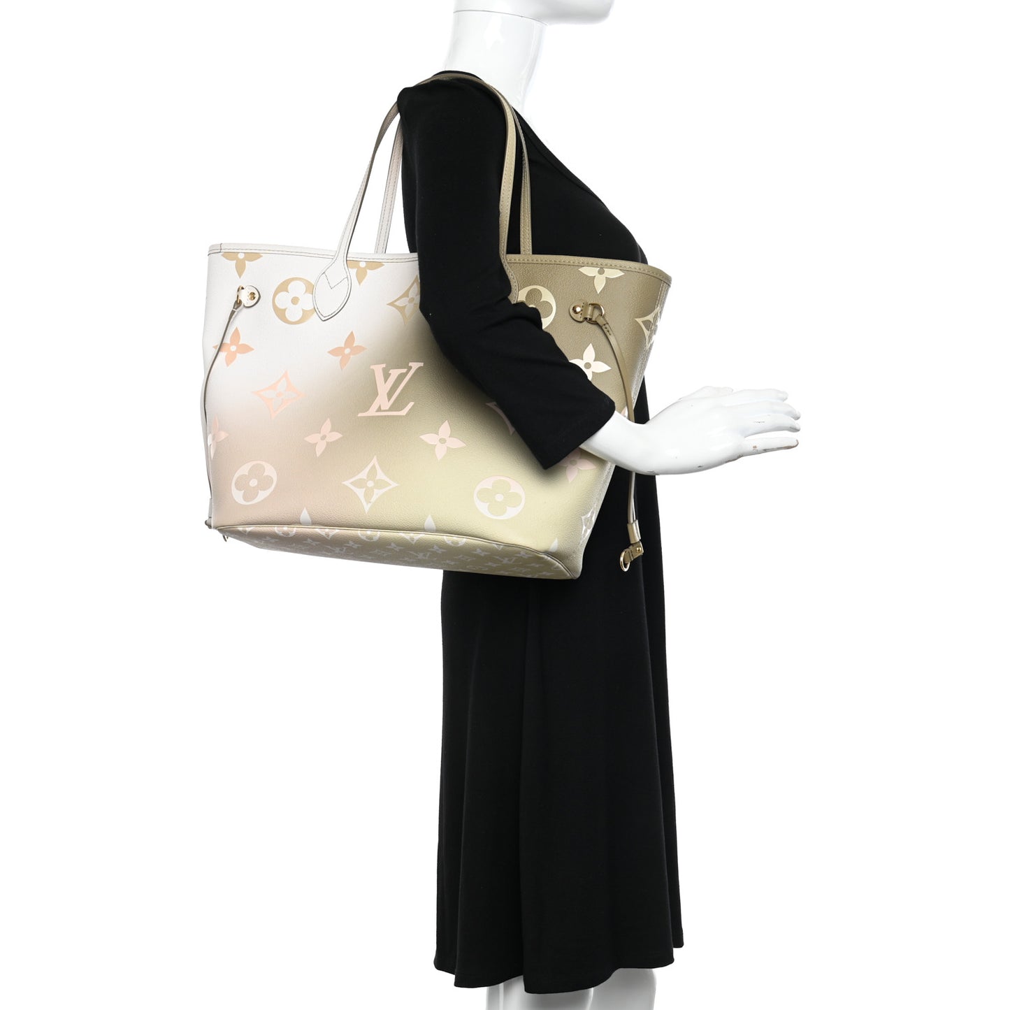 Monogram Giant Spring In The City Neverfull MM Sunset Kaki