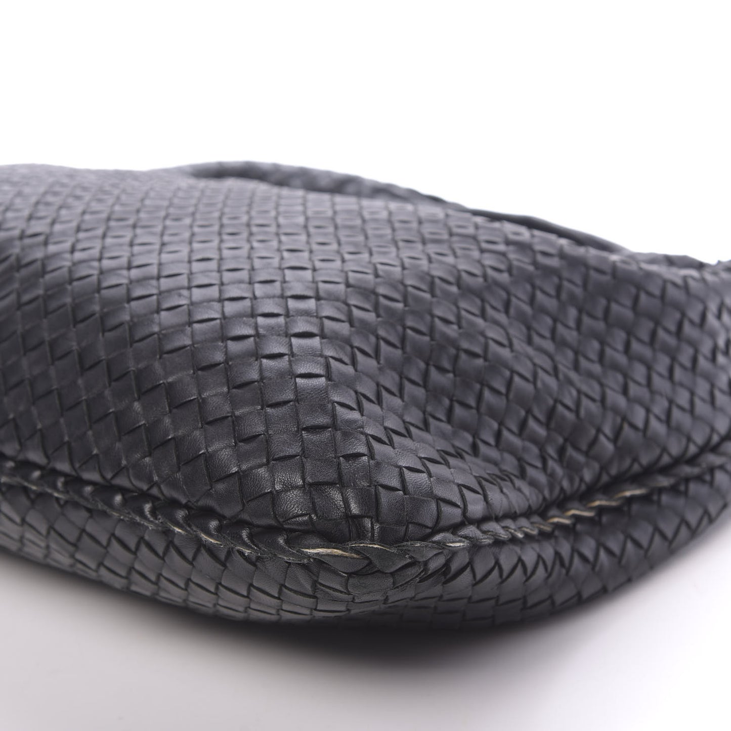 Nappa Intrecciato Large Veneta Hobo Black
