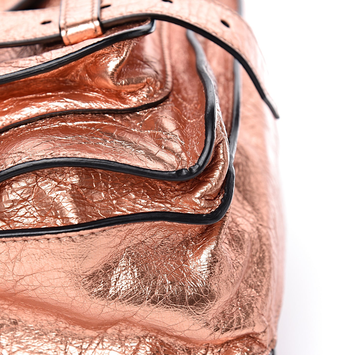 Metallic Lambskin Medium PS1 Satchel Copper